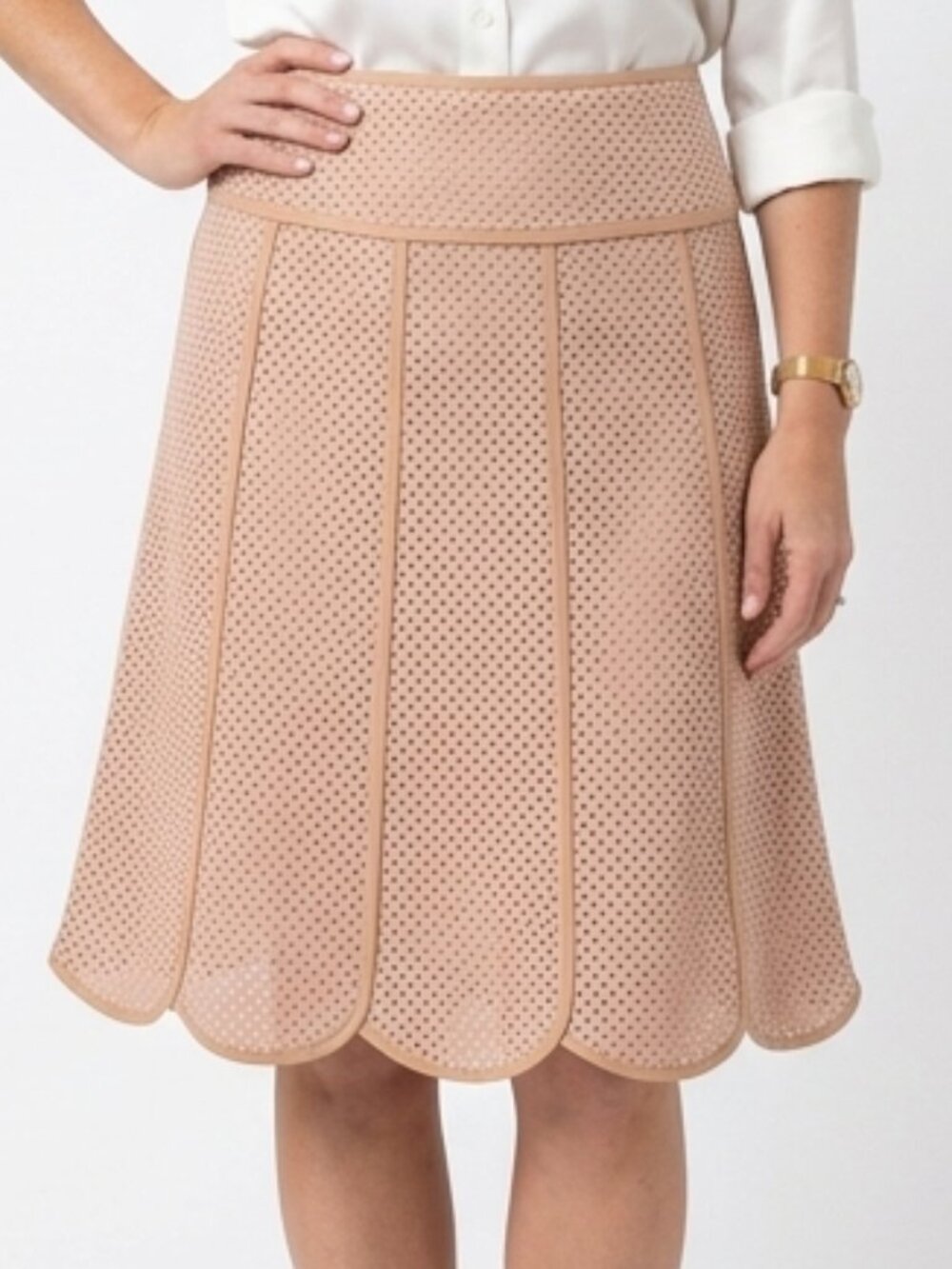 Nanette Lepore Scalloped Hem Textured Skirt- Sz. 2